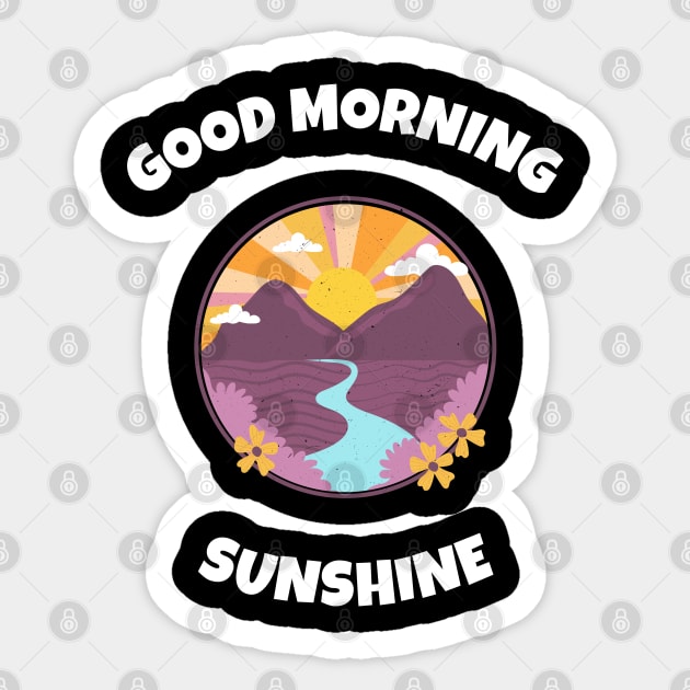 Good Morning Sunshine Sticker by Relaxing Positive Vibe